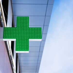Croci per farmacie e pannelli informaturno